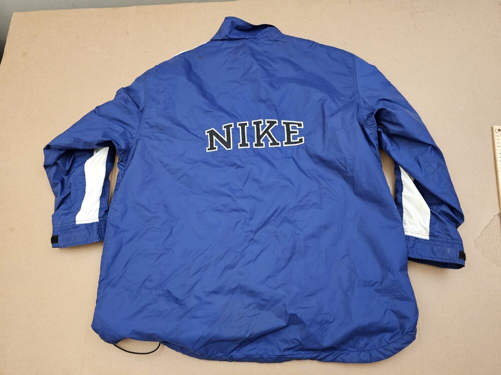VINTAGE Nike Jacket Adult 2XL Blue Windbreaker Coat Nylon Insulated 90s Mens